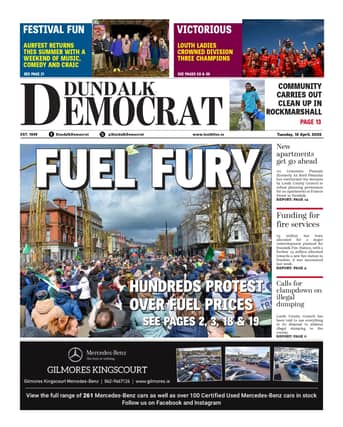 This week's Dundalk Democrat front page