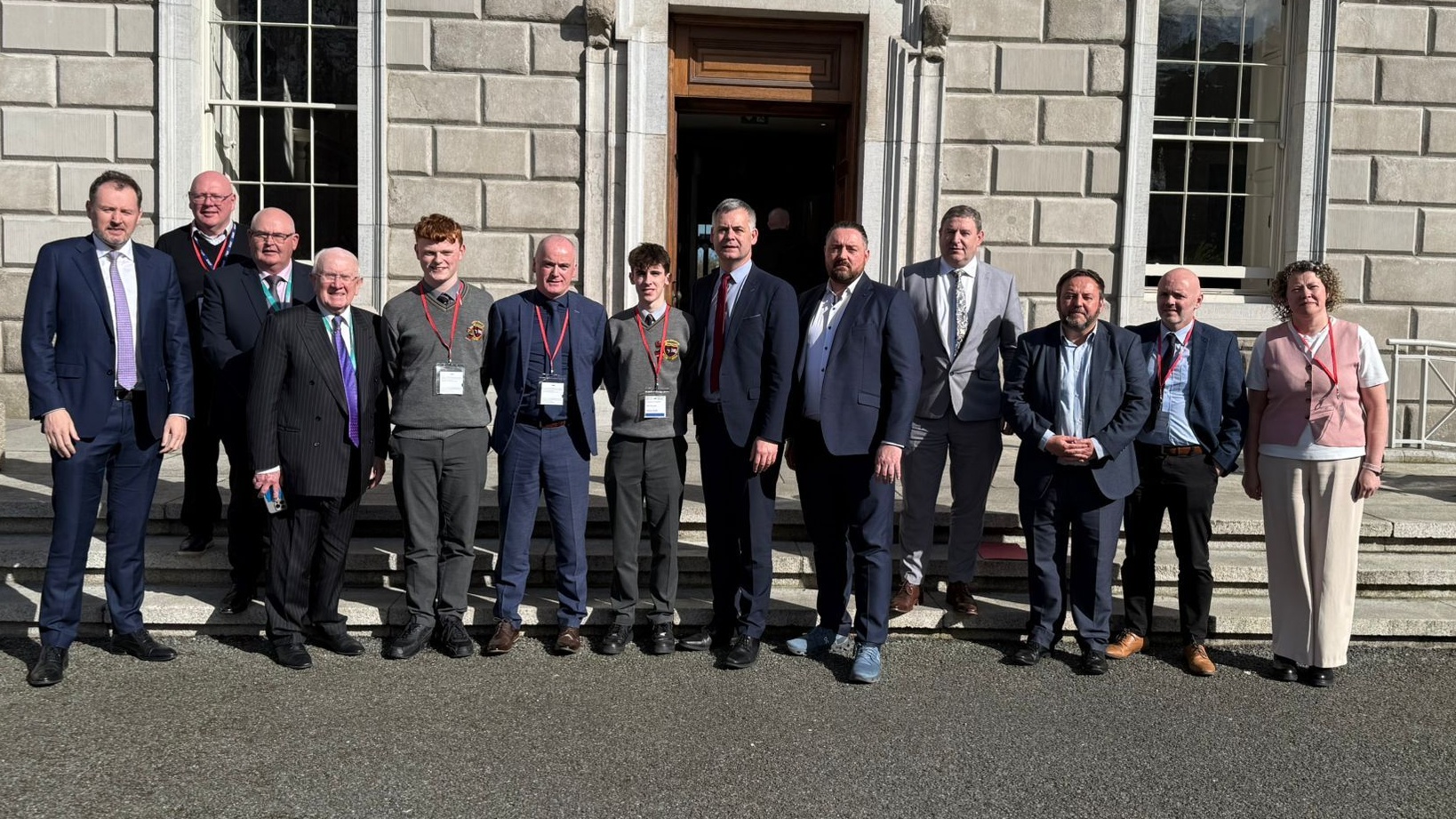Representatives from St Eunan's College and Donegal politicians at the Dáil in Dublin