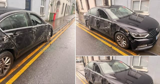 It is the only car of the Doyle family from Rathdowney. It had to be towed away to a garage, and is awaiting insurance assessment on whether it is worth repairing, or must be written off.