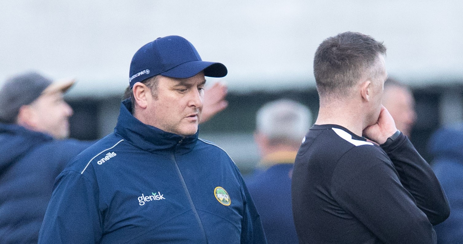 Offaly manager Roger Ryan and coach Nigel Dunne