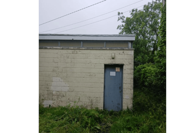 The rundown eir exchange building at Drangan village