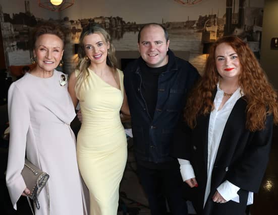 Myself, Áine Fitzgerald, the editor of the Leader, and Neil and Sarah Dolan at the awards - whose parents Valerie and Mick won the Lifetime Achievement Award for their contribution to local music