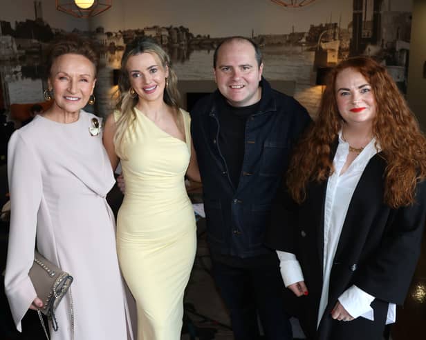 Myself, Áine Fitzgerald, the editor of the Leader, and Neil and Sarah Dolan at the awards - whose parents Valerie and Mick won the Lifetime Achievement Award for their contribution to local music