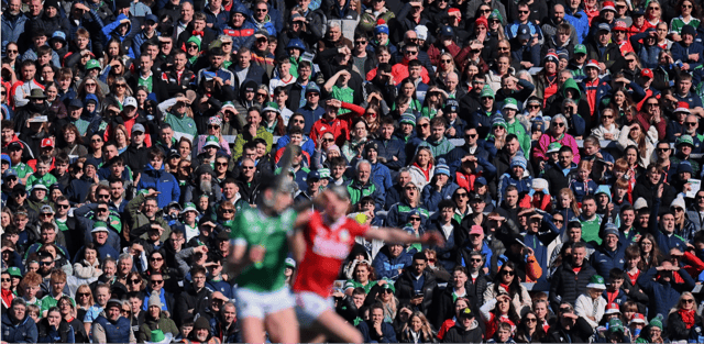 Supporters during the Allianz Hurling League Division 1A final between Limerick and Cork at TUS Gaelic Grounds, Limerick| PICTURE: Sportsfile
