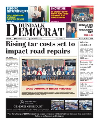 This week's Dundalk Democrat front page
