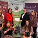 Comhaltas members, including National President, Attracta Brady in the  offices of Arachas in Tullamore at the launch of the Offaly Fleadh on Monday