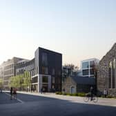 A rendering of the proposed 'building seven' (left) on the Abbey Quarter site in Kilkenny City