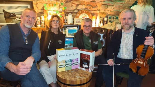 L-R: Karol Kerrane, Carol Meenan, Kieran Davis and Domnhall Mac Fhionnlaoich