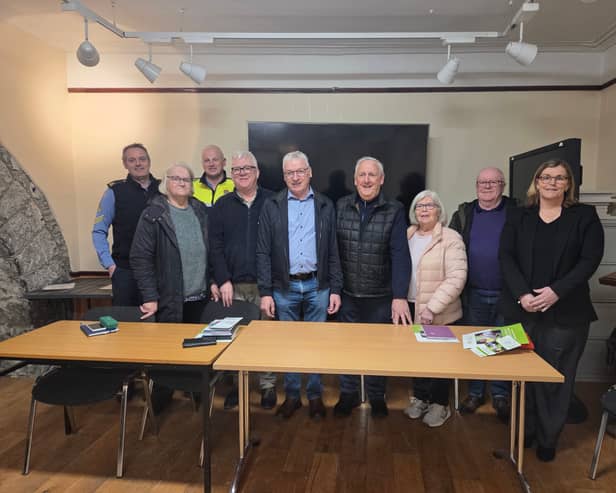 Group pictured at the public meeting which established a new Community Alert group in Banagher.