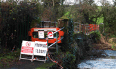 The Killonerry Footbridge over the River Lingaun at Tinvane, Carrick-on-Suir that is closed since December last year