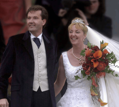 Daniel and Majella O'Donnell on their wedding day. Photograph credit: PA Images / Alamy Stock Photo. Photograph supplied by Aileen O'Brien of O'Brien PR