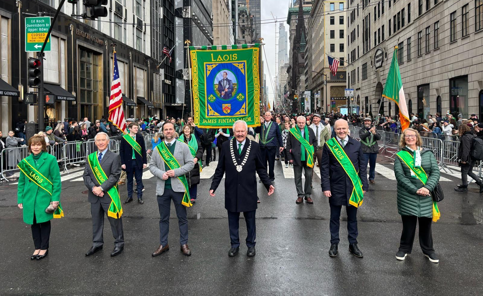Laois County Council marching with the Laois Association in New York.