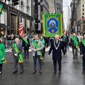 Laois County Council marching with the Laois Association in New York.