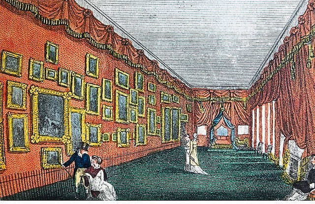 The Linwood Gallery of Pictures in Needlework (c.1810), Leicester Square, London I PICTURE CREDIT: Yale Center for British Art