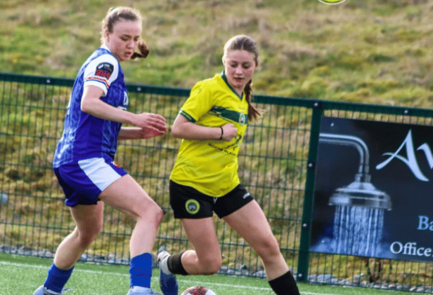 Action from Sunday's game at Killeshin. Photo: CK United