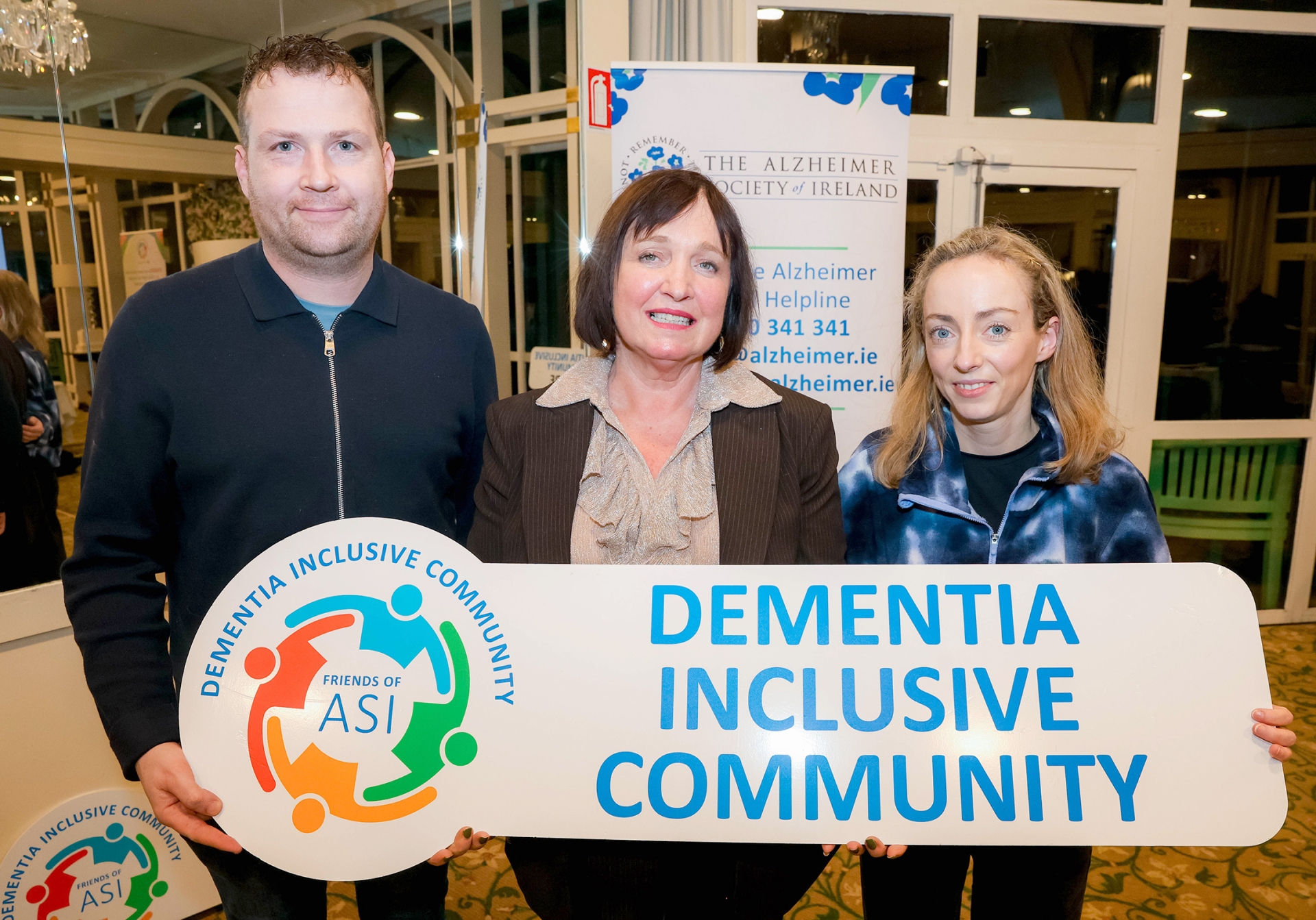 Senator Fiona O’Loughlin (centre) pictured with Shane and Lorraine McCormack