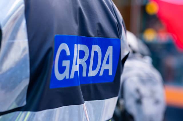 Gardai and emergency services at scene of road accident in Offaly