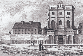 From Fitzgerald and McGregor, Limerick County Gaol (1827). The elaborate gatehouse was not built as planned