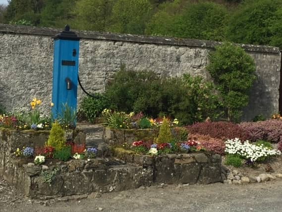 The timber water pump in Ballinakill. Image: Ballinakill Tidy Towns