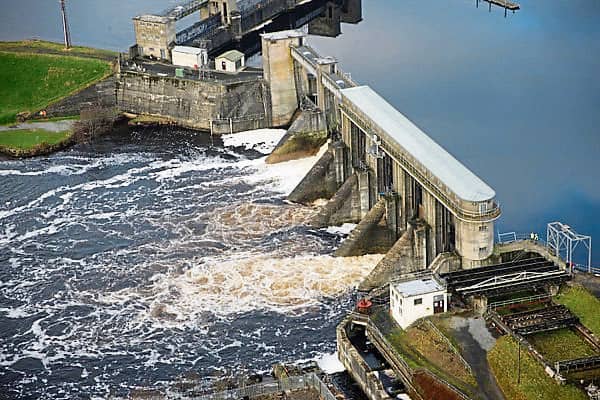 Parteen Weir which feeds water from the Shannon towards Ardnacrusha