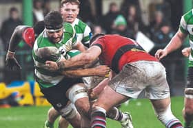 Stephen Lackey in action for Naas RFC