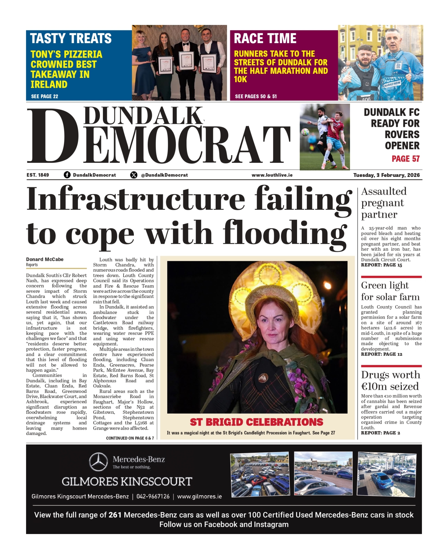 This week's Dundalk Democrat front page