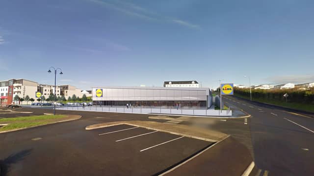 CGI image of new Lidl Bundoran store