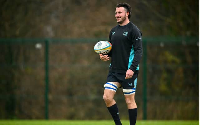 Will Connors during Leinster Rugby squad training at UCD earlier this month, Photo by Shauna Clinton/Sportsfile