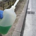 Customs officers tested the fuel at the road side
