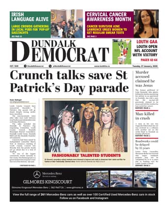 This week's Dundalk Democrat front page