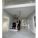 Sinead O'Brien with her husband Simon Fitzgerald and their son Jacob in their new homePicture: @sineadscurvystyle on Instagram