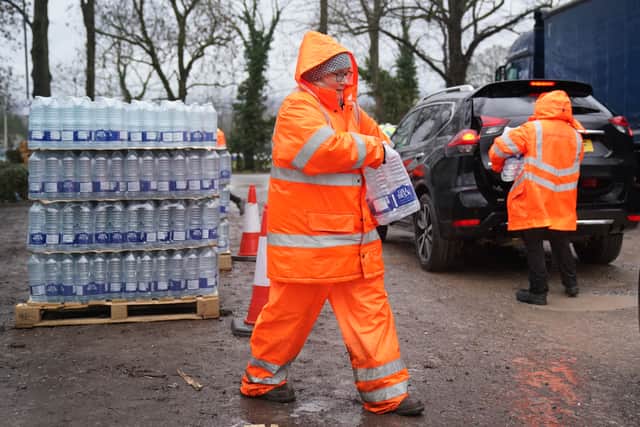 There have been reports of sites to collect water being called “courtesy bottled water sites”, however, this is something the company is legally obliged to do, rather than being a courtesy.