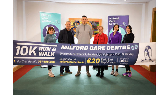 Jacqueline Reed, Sean O'Reilly, DELL, Gearoid Hegarty, Limerick Senior Hurling Team, Mary O'Brien Chief Executive Officer, Milford Care Centre, Sara Stout and Mary Stritch Picture: Keith Wiseman