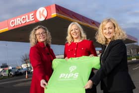 Pictured is Circle K Ireland Managing Director Ciara Foxton with Pieta CEO Stephanie Manahan and PIPS CEO Renee Quinn announcing a new three-year charity partnership.
