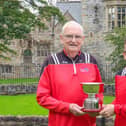 Eamon Harvey, seen here with  Declan McCabe of Tir Chonaill AC, will be the 50th inductee into the Donegal Sports Star Awards Hall of Fame