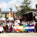 Participants in the first Kilkenny Pride parade at Butler House
