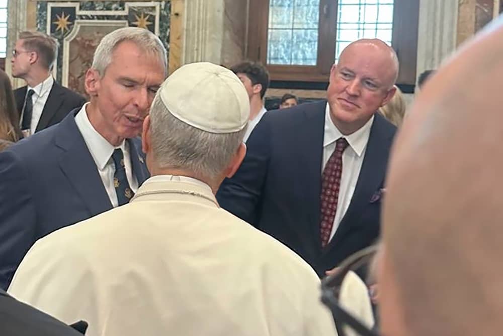 Pope Leo and Sen Aubrey McCarthy