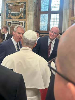 Pope Leo and Sen Aubrey McCarthy