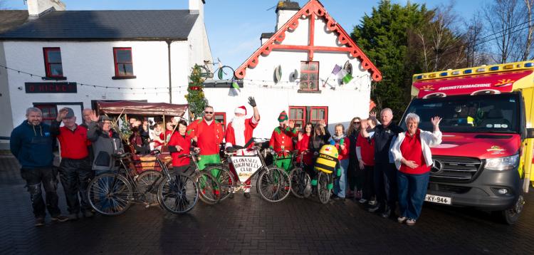 Members of Clonaslee High Nelly Club at the launch of their April fundraiser before Christmas