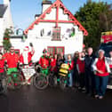 Members of Clonaslee High Nelly Club at the launch of their April fundraiser before Christmas
