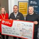 Pictured (L-R) are Mary Molloy, Corporate Relationship Officer at AWARE NI, David Armstrong, Operations manager at Click Energy, and Andy Porter, Managing Director at Click Energy.