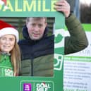 Organiser Mark Delaney with his wife Lorraine at the GOAL Mile event in Kinnitty on Christmas morning.