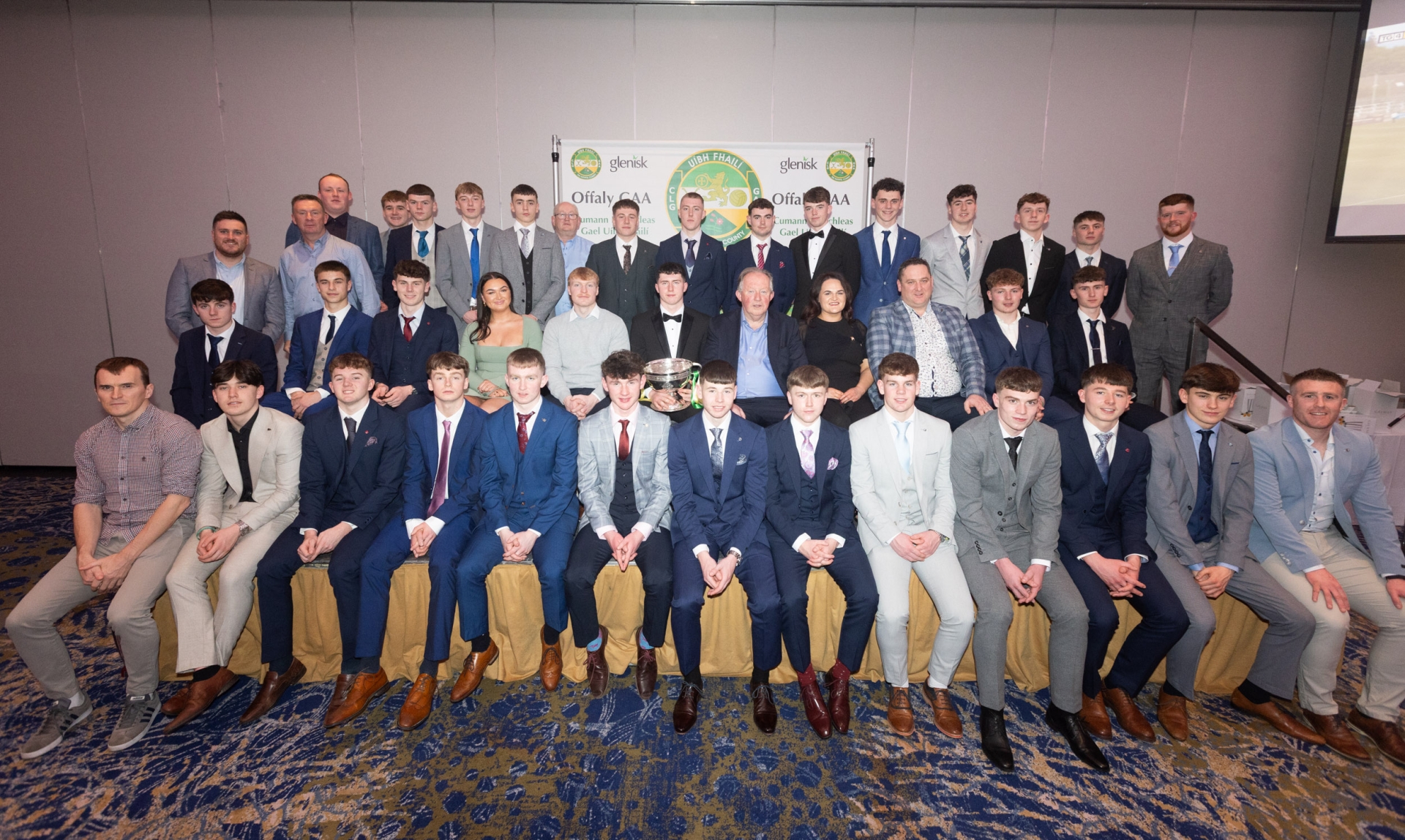 The Offaly minor football squad and management with special guest Cormac Egan