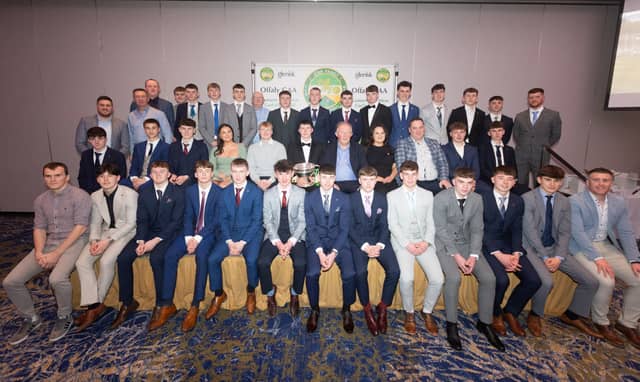 The Offaly minor football squad and management with special guest Cormac Egan