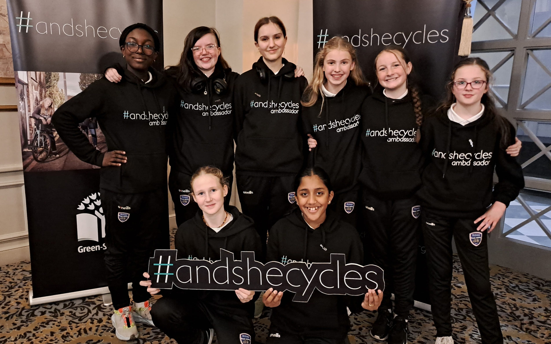 #AndSheCycles Ambassadors from Mungret Community College at their training event in Portlaoise