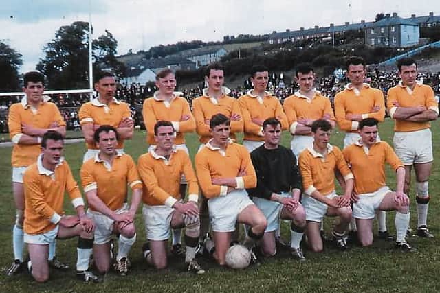 “Unfortunately, recurrent knee injury meant his career was cut short and he had to call it a day in 1970. However, he always credited his sporting background with inspiring the considerable success he later enjoyed in his professional life. He was inducted into the Aodh Ruadh Hall of Fame in 2005 and was a serving club Vice President at his passing.”