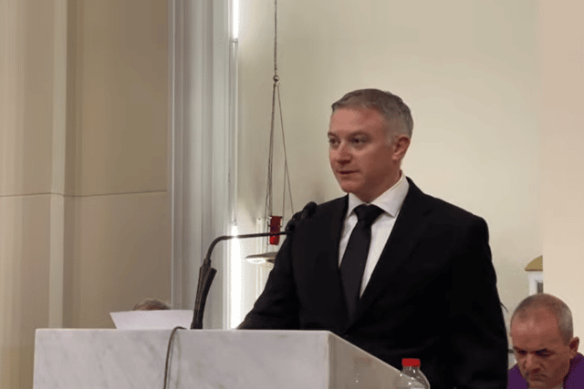 Thanking everyone for attending, he noted the large crowd in the church and said it reflected the enormous number of connections Shane had made. “He knew so many people, the level of connection he had, I don’t know anyone else who had that,” he said.