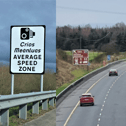 Photos of the average speed zone on the M7 motorway via the An Garda Siochana website