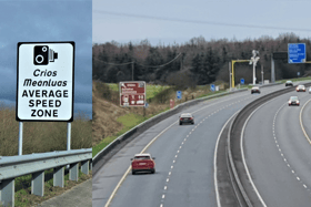 Photos of the average speed zone on the M7 motorway via the An Garda Siochana website