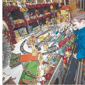 Conan Gallagher  only has eyes for the train set as he admires the incredible range of vintage toys       PICTURE: Kieran Ryan-Benson